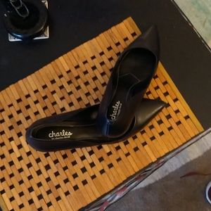 Women's black dress heels